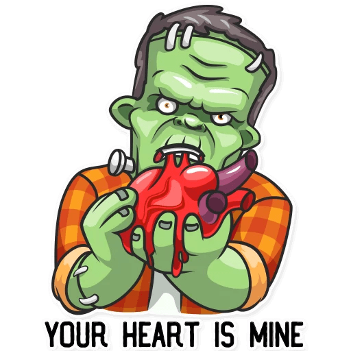 franky the monster_cartoon sticker 10