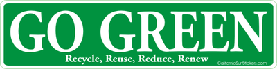 Go Green Bumper Sticker
