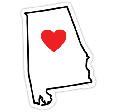 Love Alabama Sitcker