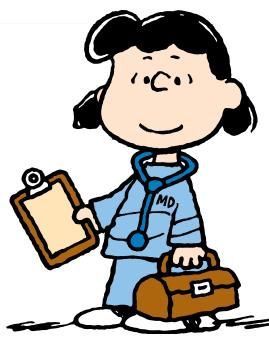 lucy peanut-clipart-halloween-LUCY DOCTOR STICKER