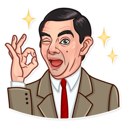 mr bean show funny car sticker 6
