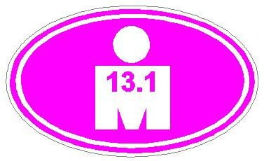 Oval Running Decals Ironman 13.1 Sticker W