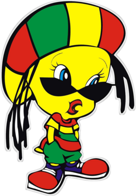 RASTA TWEETY STICKER