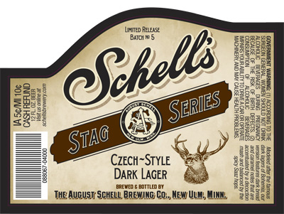 Schells Stag Series Dark Lager Label Sticker