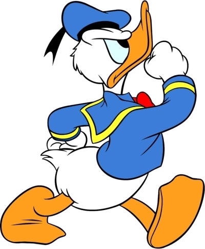 donald duck marching sticker
