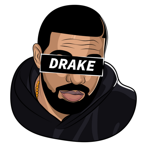 drake face band sticker