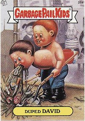 Duped DAVID Gross Sticker Funny Name Decal