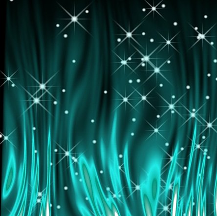 Flames Aqua Vinyl Sheet