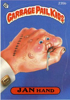 JAN Hand Funny Sticker Name Decal