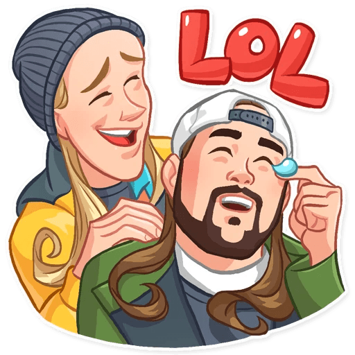 jay and silent bob funny cartoon wall sticker 1