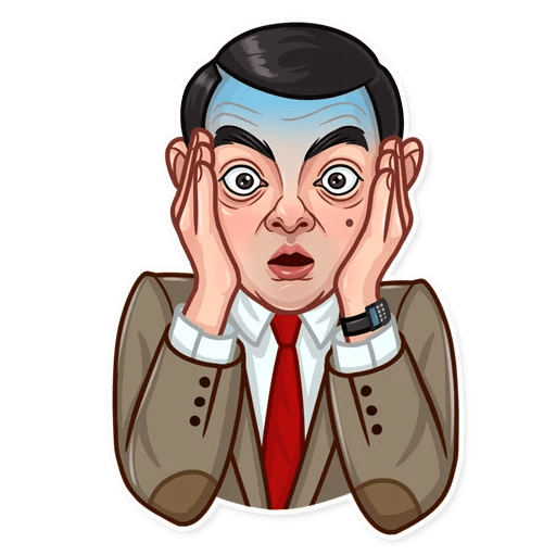 mr bean show funny car sticker 4