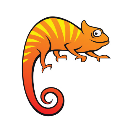 ORANGE LIZARD CARTOON STICKER