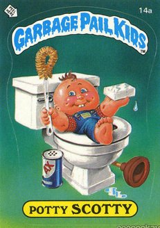 Potty SCOTTY Funny Decal Name Sticker