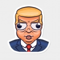 TRUMP GOOGLE EYES STICKER