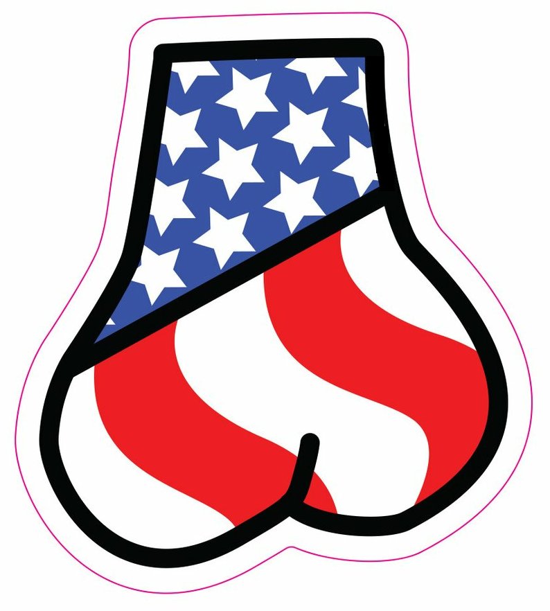 america has balls sticker