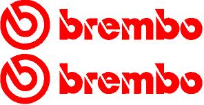 BREMBO BRAKES LOGO DECALS - PAIR