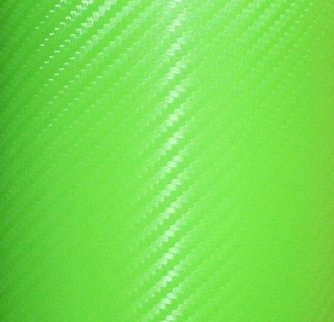 Carbon Fiber Adhesive Vinyl Sheet Decal LIME GREEN