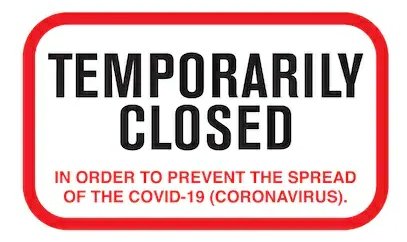 COVID - 19 office-temporarily-closed-coronavirus-sticker