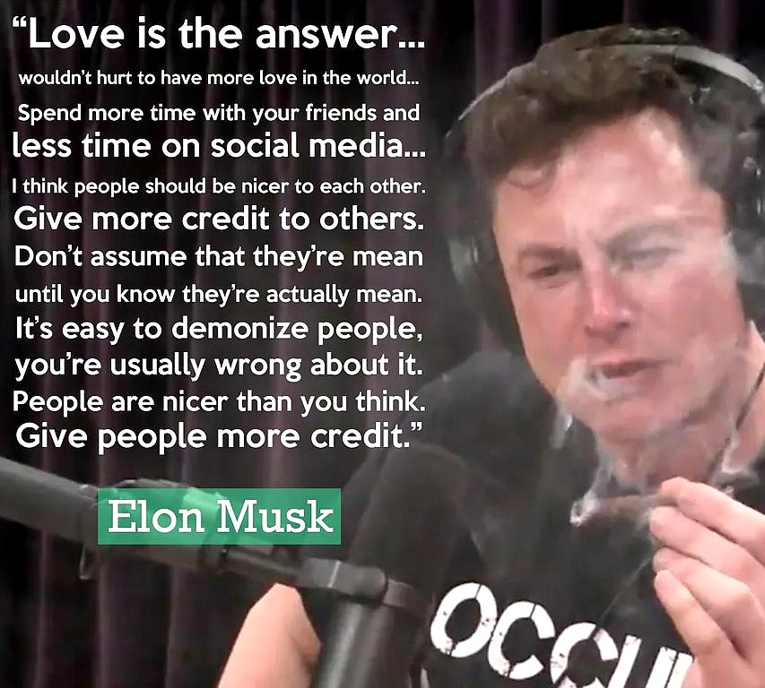 Elon LOVE IS THE ANSWER John Lennon Smoked Weed Too Sticker