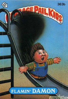 Flamin DAMON Funny Sticker Name Decal