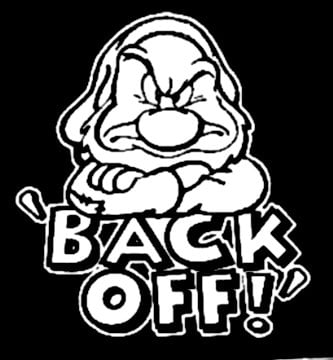 Grumpy Back Off 2 Decal Sticker