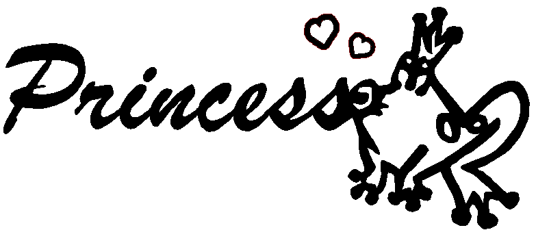 Princess Frog Vinyl Car Decal