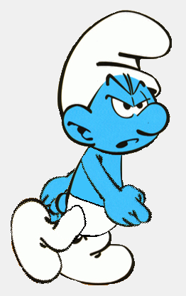 Angry Smurf Decal