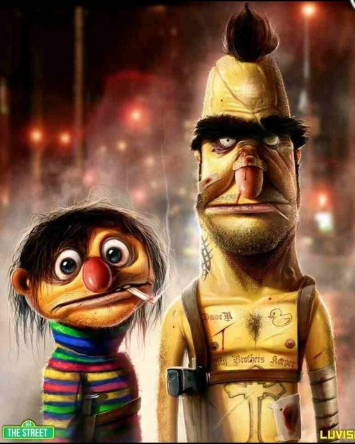 BERT and ERNIE grown up sticker