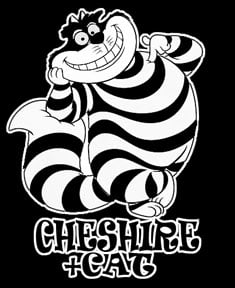 Cheshire Cat Standing Decal Sticker