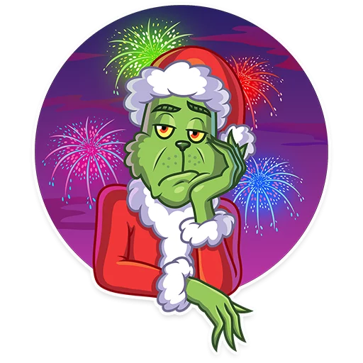 grinch stole christmas_cartoon sticker 16