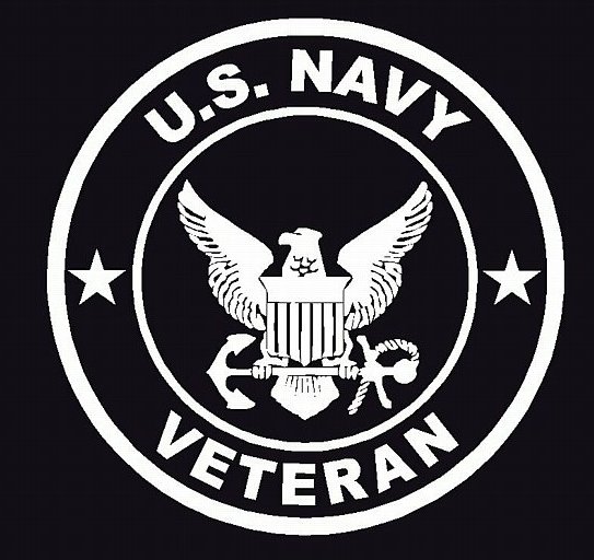 MILITARY VETERAN DIECUT navy