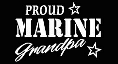 PROUD Military Stickers MARINE GRANDPA