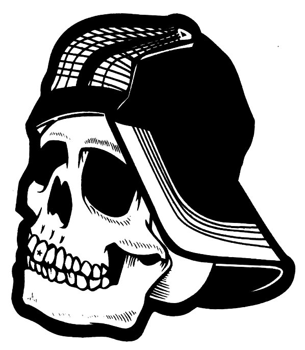 Skull Bad Boy Punk Motorcycle ATV Car Bike Sticker