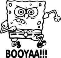 Spongebob BOOYAA Diecut Decal