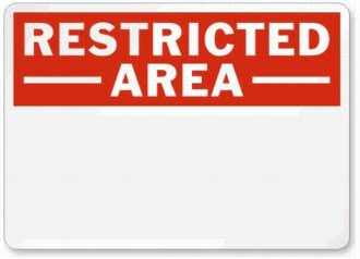Add Your Own Message Here Signs RESTRICTED AREA