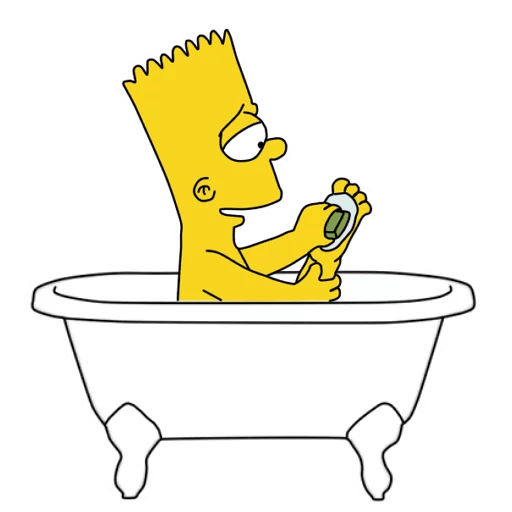 bart-simpson-BATH TIME Sticker