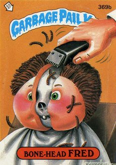 Bone Head FRED Funny Sticker Name Decal