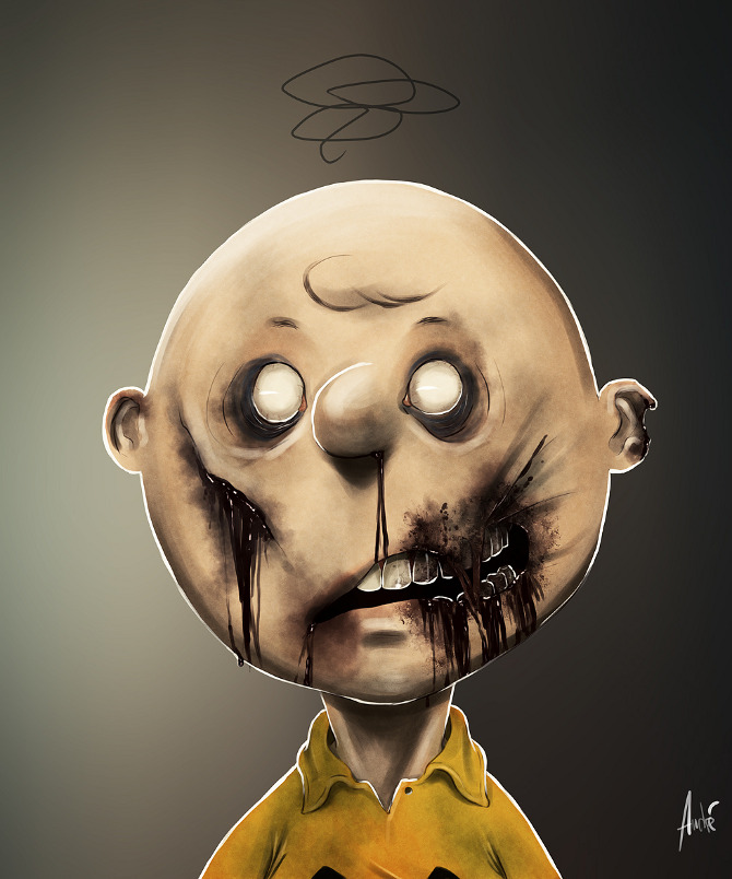 Charlie Brown ZOMBIE Color Decal