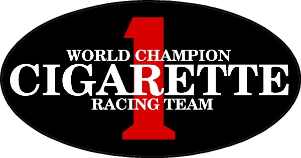 Cigarette Racing Color Oval Decal Sticker