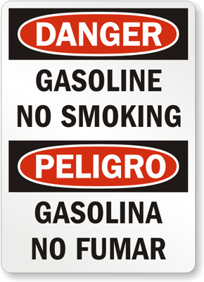 Danger Gasoline Sign