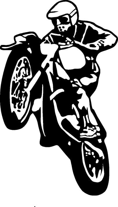 Dirt Bike Die Cut Decal 2
