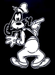 Goofy Tagging Decal Sticker