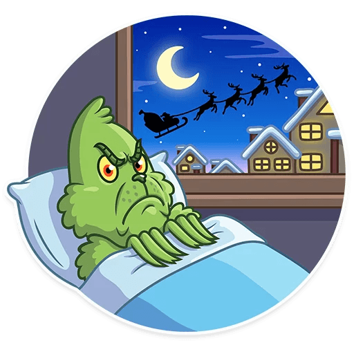 grinch stole christmas_cartoon sticker 13