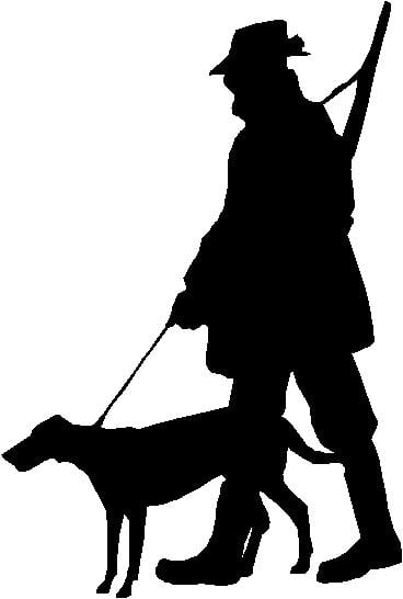Hunter with Dog Decal