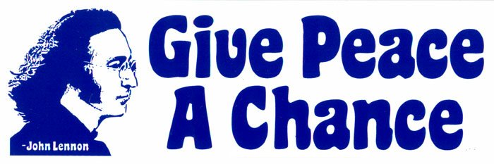 Lennon Give Peace A Chance Bumper Sticker