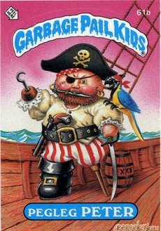 Pegleg PETER Funny Decal Name Sticker