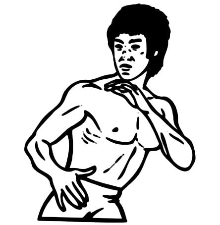 Bruce Lee Diecut Celeb Decal 2