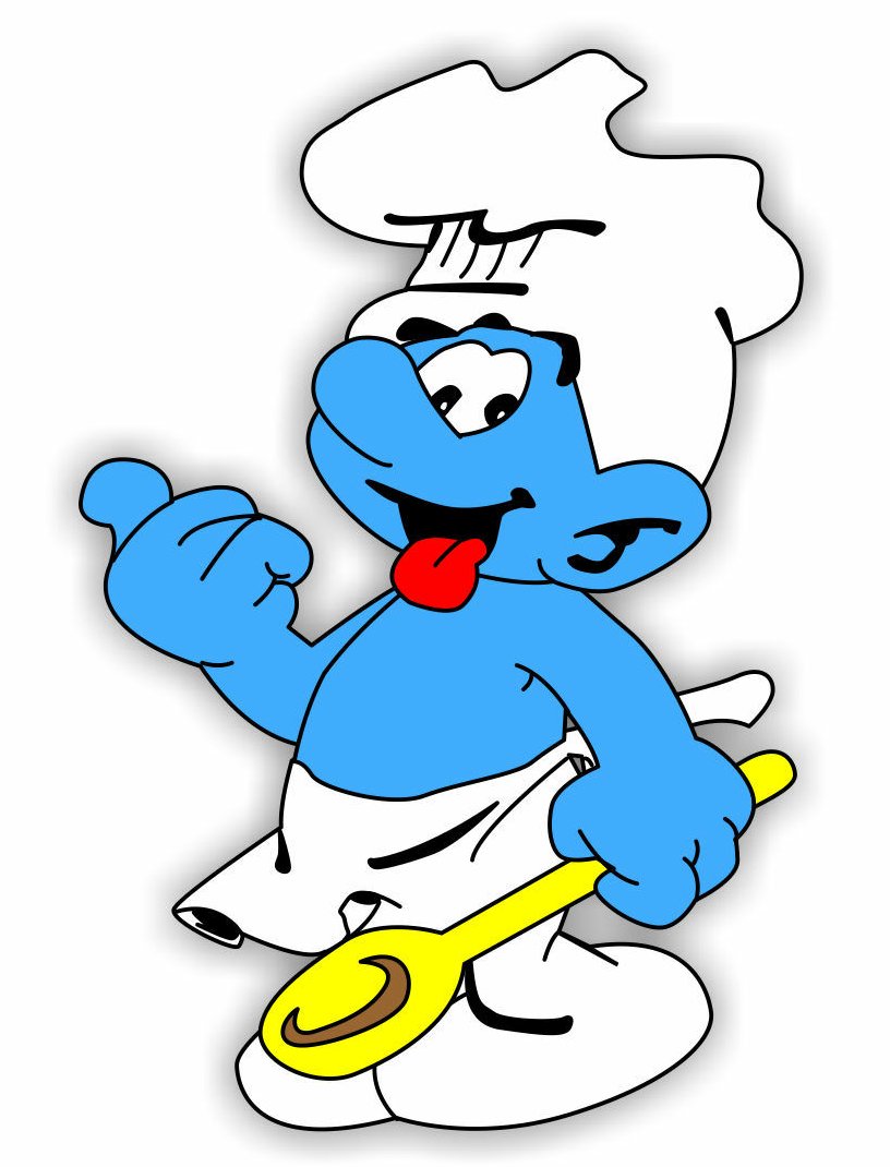 Baker Smurf Color Sticker