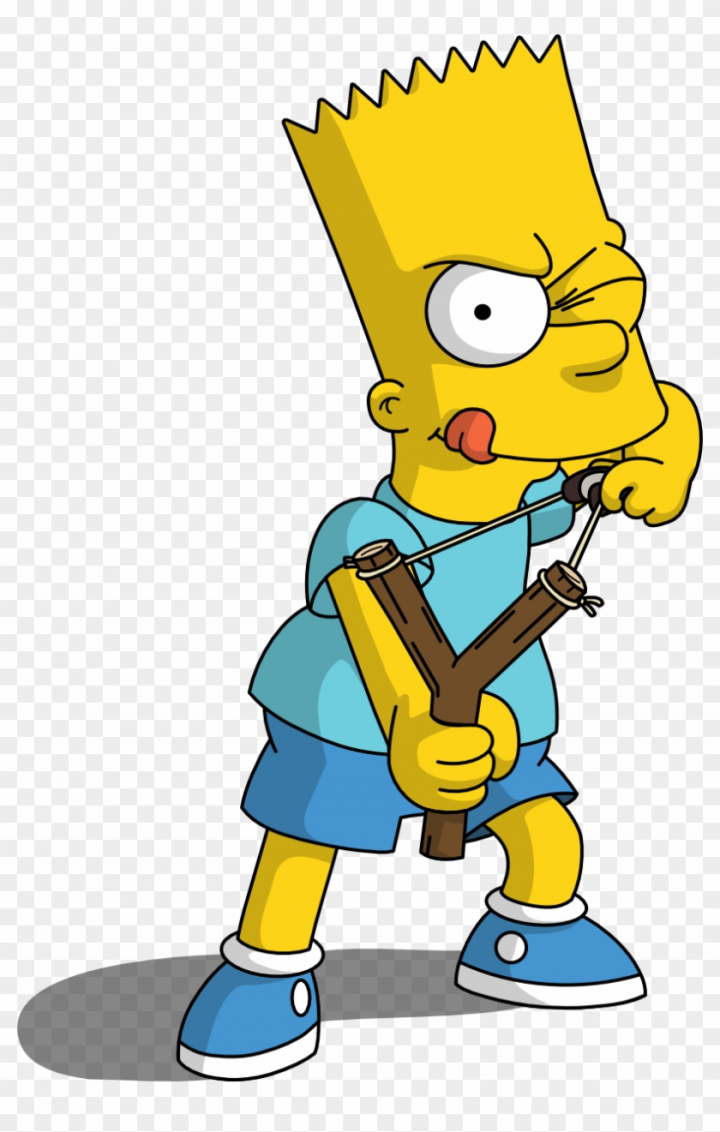 BART SIMPSON AMING SLINGSHOT STICKER