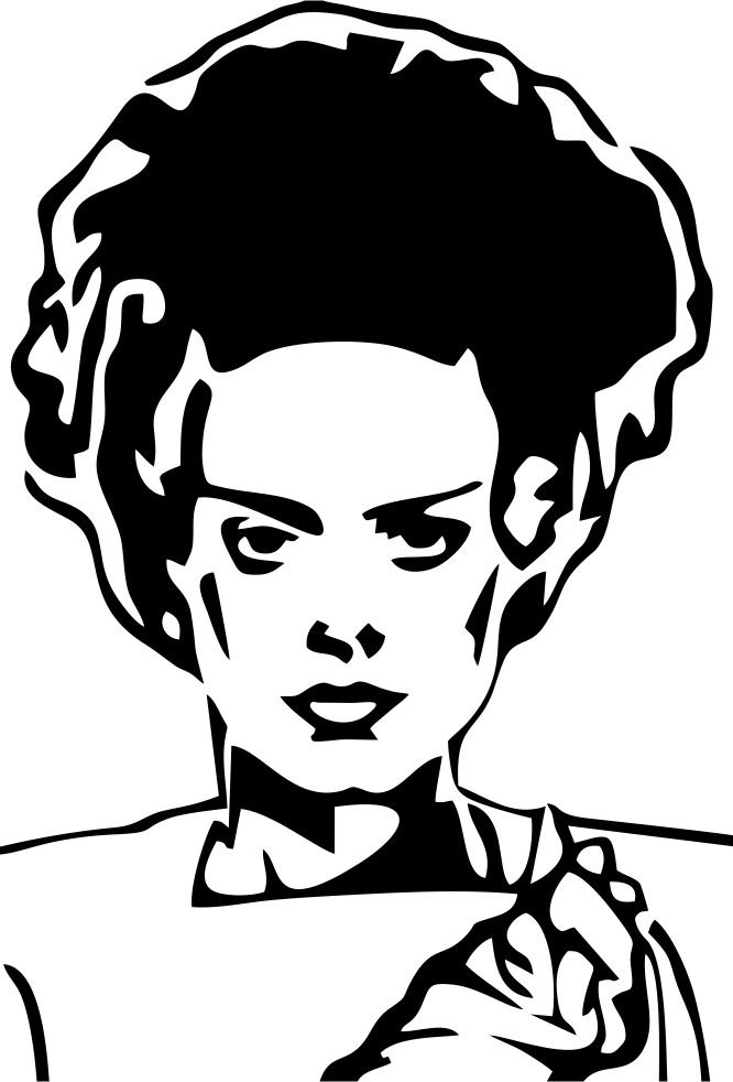 bride of frankenstien die cut decal